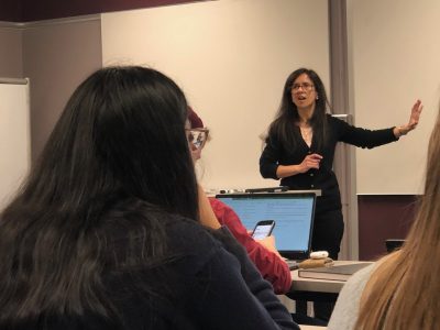 Dr. Daniella Ferrero gives talk at VT on New Challenges in Power Domination