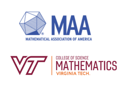 Mathematical Association of America Logo with Virginia Tech Mathematics logo
